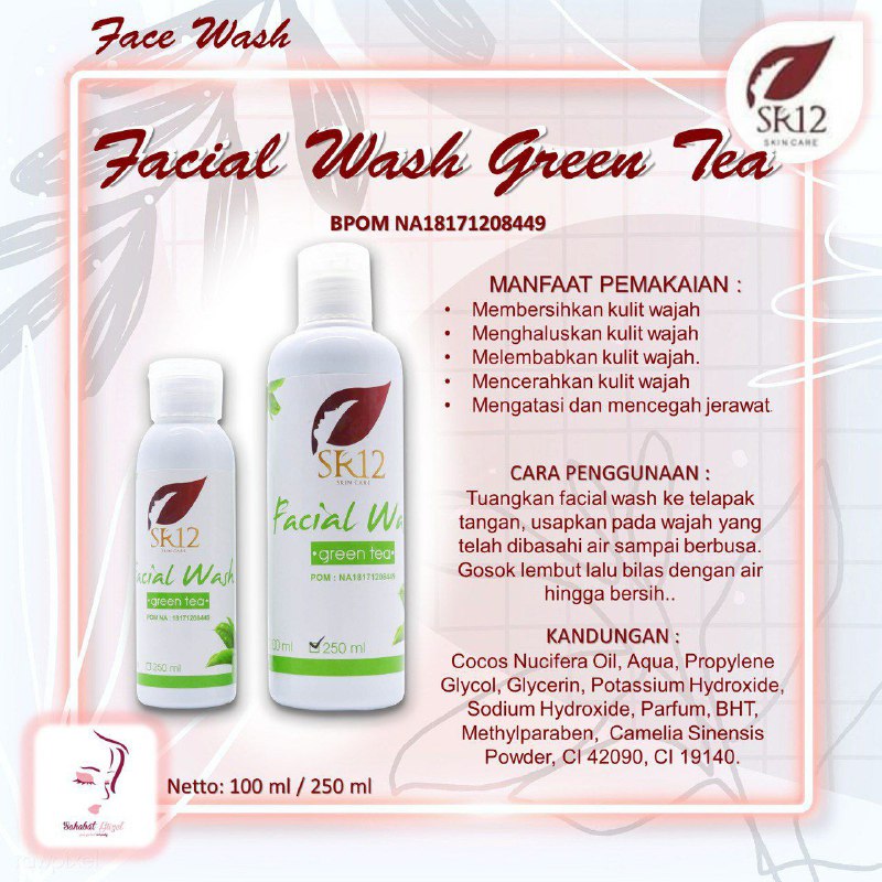 Facial wash green tea SR12 bisa melembabkan serta mencerahkan kulitmu secara maksimal,  sangat cocok untuk kulit berjerawat, komedoFacial wash green tea jagonya hempaskan flek hitam dan jerawatmu tanpa membuat kulit jadi kering, wajah tetap lembab lembut cerah alami.🤩Ready yang 100 ml ya...Wa/telegram 👉0821-5799-8873 AGEN RESMI SR12 HERBAL SKINCARE BALIKPAPAN, KAL-TIMBuruan....InsyaAllah Fast Respon 🤩🤩🤩