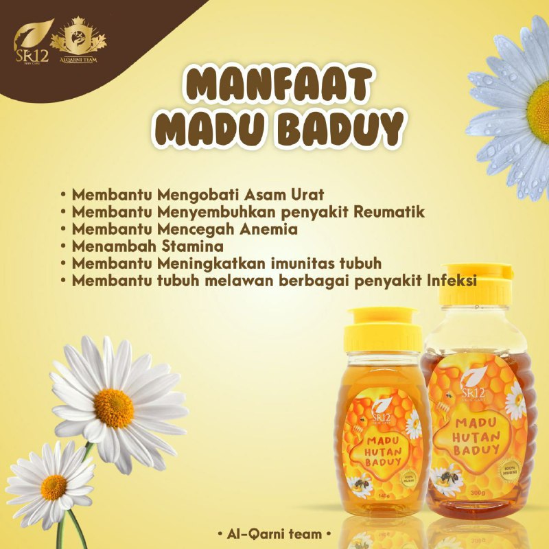 Madu Hutan Baduy SR12 adalah madu murni yang diambil dari lebah liar yang hidup di hutan Baduy, bukan lebah ternak. Madu 100% asli tanpa campuran apapun.Madu yang dihasilkan oleh Lebah liar yang menghisap berbagai jenis nextar/sari bunga di hutan Baduy, sehingga kealamiahan nya terjaga dan berkualitas dibandingkan dengan madu lainnya 👍👍👍Rasanya enak tidak bikin eneg.Maknyossss 🍯🍯🍯😋😋😋Ready semua ukuran ya...🍯 140 gram (Ready)🍯 300 gram (Ready )WA/Telegram 👉 0821-5799-8873AGEN RESMI SR12 HERBAL SKINCARE BALIKPAPAN KAL-TIM