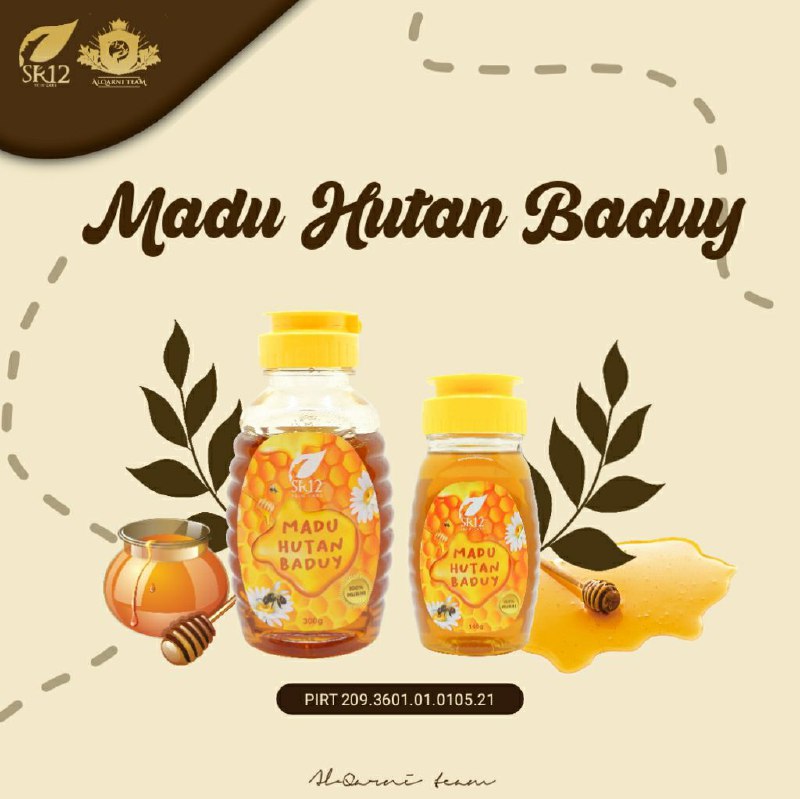 Madu Hutan Baduy SR12 ini adalah madu Asli tanpa campuran apapun, 100% MADU asli hutan dari lebah liar yang hidup di hutan Baduy bukan madu ternak, sehingga madu hutan Baduy SR12 ini merupakan madu asli dengan kualitas terbaik. Asli enak tidak bikin enek...khasiatnya juga manjurrr tak diragukan lagi...Mantuuul deh pokoknya...🤩 Ready di saya yang 300 gram, oiya yang 140 gram sekarang juga ready lo....yok segera rasakan kelezatan 😋dan khasiat  dari Madu Hutan Baduy SR12 ini👍👍🤩🤩Wa/telegram 👉0821-5799-8873Agen Resmi SR12 Herbal Skin care Balikpapan, Kal-TimAtau kunjungi toko online kami di👇 