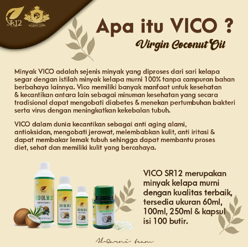 Wabah makin menyebar ? Yuk konsumsi VCO SR12 untuk tingkatkan kekebalan tubuh. Kandungan Asam Laurat di dalam mampu menjadi Imun Booster bagi tubuh kita... Sudah banyak yang membuktikan kualitas dari VCO SR12 ini.💥Kenapa mesti pilih VCO SR12  ?💥Karena VCO SR12 itu diproses dengan tehnik cold press (tanpa pemanasan) tanpa pemanasan matahari maupun kompor..Sehingga menghasilkan VCO (minyak kelapa murni) dengan kualitas terbaikVCO SR12 Itu bening, tidak keruh, tidak tengik..minyak sejuta manfaat, baik untuk kecantikan maupun kesehatan serta kuliner🤩Lo kok Kuliner??iya ..bisa tambahan untuk masak nasi biar pulen, bisa untuk bikin kue maupun bolu, cake dllsegera di orderr..mumpung ready ..🤩Buruan stok rebutaaan🚀Wa/telegram 👉 0821-5799-8873AGEN RESMI SR12 HERBAL SKINCARE BALIKPAPANAtau kunjungi toko online kami :Shopeeku👇shopee.co.id/agenresmisr12 Atau tokpedku👇tokopedia.com/sr12balikpapan