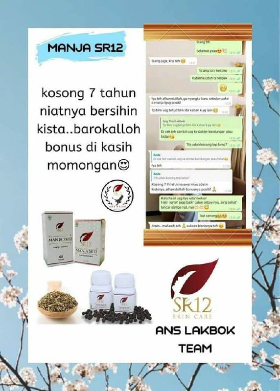 Niat Mau bersihin kista...Alhamdulillah dapat bonus dikasih momongan.. MaasyaAllah, Biidznillah💐💐💐Manja SR12 memang mantap, cocok banget buat ikhtiar promil yang juga tak lepas dari sebuah doa..🥰🤩Yuk ikhtiar dengan manjakani SR12, insya Allah lewat perantara manja SR12 ini sudah banyak yang membuktikan khasiatnya.Ready stok ya...🥰🤩🌿🌸 Manja SR12  (Butir)🌿🌸 Manja SR12  (Kapsul)WA/Telegram👉0821-5799-8873AGEN RESMI SR12 HERBAL SKINCARE BALIKPAPAN, KAL-TIMNiat Mau bersihin kista...Alhamdulillah dapat bonus dikasih momongan.. MaasyaAllah, Biidznillah💐💐💐Manja SR12 memang mantap, cocok banget buat ikhtiar promil yang juga tak lepas dari sebuah doa..🥰🤩Yuk ikhtiar dengan manjakani SR12, insya Allah lewat perantara manja SR12 ini sudah banyak yang membuktikan khasiatnya.Ready stok ya...🥰🤩🌿🌸 Manja SR12  (Butir)🌿🌸 Manja SR12  (Kapsul)WA/Telegram👉0821-5799-8873AGEN RESMI SR12 HERBAL SKINCARE BALIKPAPAN, KAL-TIM