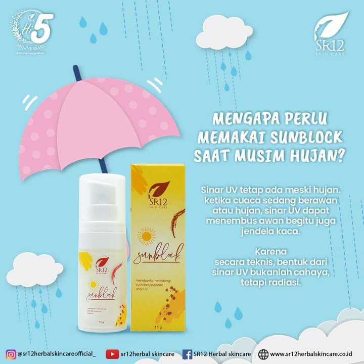 🌸🌿Pilih Sunblock SR12 ataupun suncare SR12, itu sama-sama punya manfaat untuk jadi pelindung wajahmu dari pengaruh buruk sinar matahari, mencegah kanker kulit, mencerahkan, menutrisi, serta melembabkan kulit🥰🌸🌿Ingat ya..sinar UV itu bukan Cahaya tetapi radiasi jadi biar lagi hujan, awan, pakai masker, cadar, payung ataupun jendela kaca, sinar UV mampu menembusnya sehingga bisa mempengaruhi kesehatan kulitmu apalagi kulit yg sudah menipis  akibat ekspoliasi yang berlebihan 🤗😁🌸🌿So lindungi kulit mu pakai payung alami dari SR12 ya dears...yaitu sunblock SR12 atau Suncare SR12Khabar baiknya Sun block ataupun suncare SR12 ini bisa membantu memudarkan flek hitam juga loh... keren kan ???🤩👍Ready stock🤩🤩🤩WA/telegram👉0821-5799-8873AGEN RESMI SR12 HERBAL SKINCARE BALIKPAPAN KAL-TIMMampir ke shopeeku yuk👇shopee*co*id/agenresmisr12Atau tokpedku👇tokopedia*com/sr12balikpapan_____Untuk masuk link toko ⤴️ (*) ganti (.)Bisa pakai voucher free ongkir dan bisa COD juga lo GERCEP 🎉🌸🌿Pilih Sunblock SR12 ataupun suncare SR12, itu sama-sama punya manfaat untuk jadi pelindung wajahmu dari pengaruh buruk sinar matahari, mencegah kanker kulit, mencerahkan, menutrisi, serta melembabkan kulit🥰🌸🌿Ingat ya..sinar UV itu bukan Cahaya tetapi radiasi jadi biar lagi hujan, awan, pakai masker, cadar, payung ataupun jendela kaca, sinar UV mampu menembusnya sehingga bisa mempengaruhi kesehatan kulitmu apalagi kulit yg sudah menipis  akibat ekspoliasi yang berlebihan 🤗😁🌸🌿So lindungi kulit mu pakai payung alami dari SR12 ya dears...yaitu sunblock SR12 atau Suncare SR12Khabar baiknya Sun block ataupun suncare SR12 ini bisa membantu memudarkan flek hitam juga loh... keren kan ???🤩👍Ready stock🤩🤩🤩WA/telegram👉0821-5799-8873AGEN RESMI SR12 HERBAL SKINCARE BALIKPAPAN KAL-TIMMampir ke shopeeku yuk👇shopee*co*id/agenresmisr12Atau tokpedku👇tokopedia*com/sr12balikpapan_____Untuk masuk link toko ⤴️ (*) ganti (.)Bisa pakai voucher free ongkir dan bisa COD juga lo GERCEP 🎉