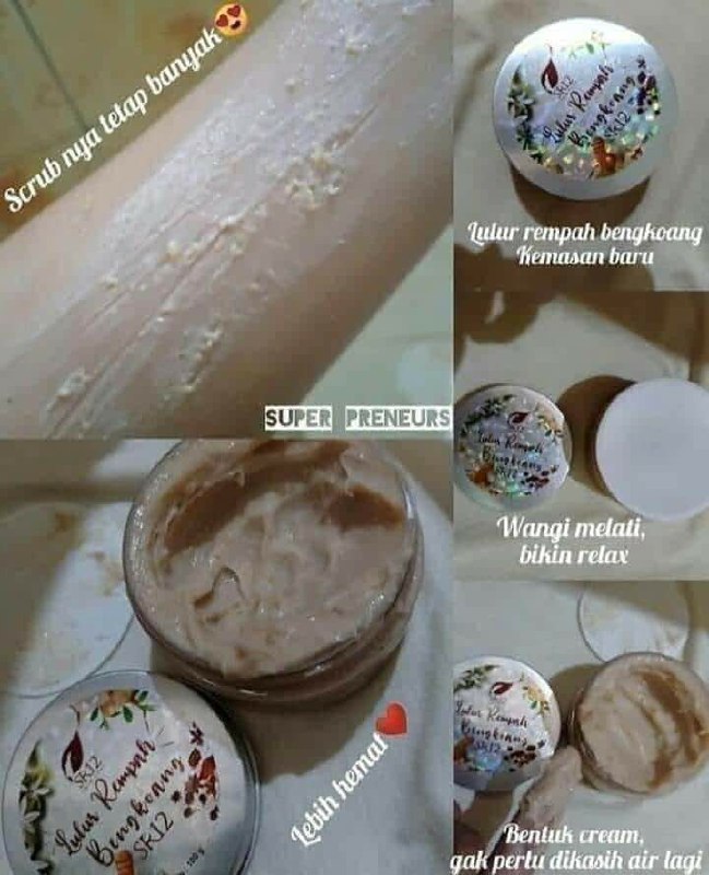 Rempah and Kopi ala SR12 emang beda......Bikin kulit kinclong, cerah dan mulus serta halus karena daki-daki dan kulit mati pada rontok😁😁😁Harga nggak nguras kantong loh.....bisa dipakai berbulan bulan.....awetnya kebangetan...Bisa Nyalon diRumah sambil Nemenin anaknya Daring 🤩🥰Jangan karena emak emak  berdaster.....penampilan tak diperhatikan...Ingat ya mak... Virus Pelakor lebih menyeramkan dan Membahayakan dari pada Virus Corona😬🤭🙏Ready stock:🌸🌿Lulur Rempah Bengkoang 🌸🌿Lulur Scrub Cream Coffee WA/telegram 👉0821-5799-8873 AGEN RESMI SR12 HERBAL SKINCARE BALIKPAPAN, KAL-TIMintip shopeeku yuk👇shopee.co.id/agenresmisr12Atau tokpedku👇tokopedia.com/sr12balikpapanRempah and Kopi ala SR12 emang beda......Bikin kulit kinclong, cerah dan mulus serta halus karena daki-daki dan kulit mati pada rontok😁😁😁Harga nggak nguras kantong loh.....bisa dipakai berbulan bulan.....awetnya kebangetan...Bisa Nyalon diRumah sambil Nemenin anaknya Daring 🤩🥰Jangan karena emak emak  berdaster.....penampilan tak diperhatikan...Ingat ya mak... Virus Pelakor lebih menyeramkan dan Membahayakan dari pada Virus Corona😬🤭🙏Ready stock:🌸🌿Lulur Rempah Bengkoang 🌸🌿Lulur Scrub Cream Coffee WA/telegram 👉0821-5799-8873 AGEN RESMI SR12 HERBAL SKINCARE BALIKPAPAN, KAL-TIMintip shopeeku yuk👇shopee.co.id/agenresmisr12Atau tokpedku👇tokopedia.com/sr12balikpapan
