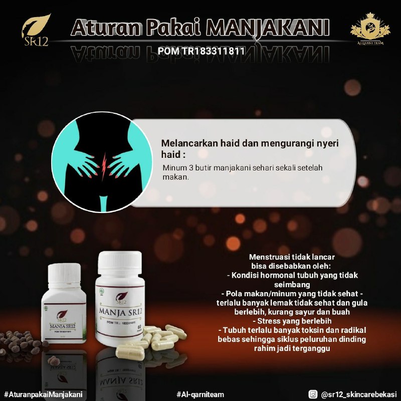 Gak Haid berbulan-bulan atau bahkan  bertahun-tahun karena efek KB ???Jangan galau lagi ..!Sekarang ada si Manjakani SR 12 , si kecil imut botol putih yang kaya manfaat ini akan membantu melancarkan haidmu😱Ready semua Varian ya: manja kapsul dan manja butirBuruan di order...sebelum kehabisan produk nya laris kebangetan...segera jadi nggak mesti nunggu PO-POan lagi🤗😅WA/telegram 👉0821-5799-8873AGEN RESMI SR12 HERBAL SKINCARE BALIKPAPAN