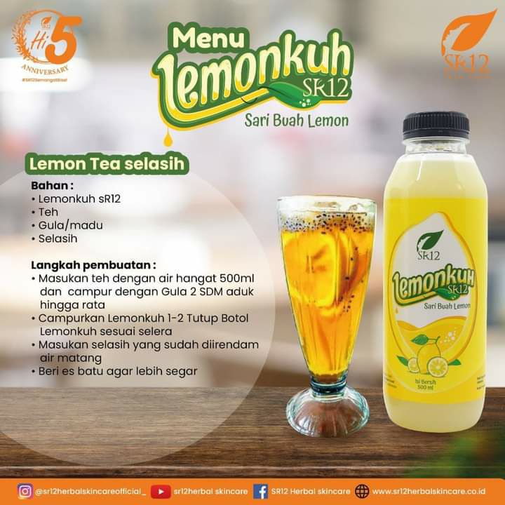 🍋🍋Lemon Tea Selasih🍵 Na kalau ini juga salah satu alternatif minuman ala lemonkuh SR12 untuk menambah kesegaran kamu saat berbuka puasa ya... 