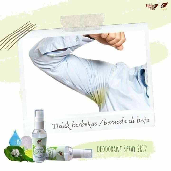 Jangan sampai baju mu seperti ini ya👆😣🤗 maka gunakan deodorant spray SR12 aja🤩💦Tidak bernoda di baju,  tidak menyebabkan ketiak hitam, justru mencerahkan ketiak yang hitam, membasmi macam2 bau yaitu bau ketek, bau sepatu, bau kaki, bau helm, menghambat pertumbuhan bulu keti👍 Aman digunakan  untuk bumil, busui dan anak2, tidak Mengandung Alkohol dan farfum.💦Komposisi 100% HERBAL alami :( jeruk nipis,  tawas, kapur sirih dan air murni, Aloe barbadensis leaf Juice)Wa/telegram 👉0821-5799-8873Agen Resmi SR12 Herbal Skin care BalikpapanAtau kunjungi toko online kami di: 👇 