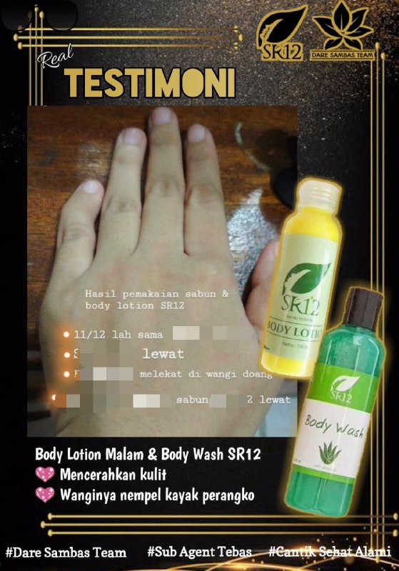 Duet dua sejoli (Body wash Aloe Vera SR12 dan Hand Body Aloe Vera SR12 untuk malam)Kulit cerah sehat terawat, tanpa rasa khawatir,  karena produknya jelas aman, berbahan dasar dominan herbal, sudah BPOM juga lo...Kulit cerah maksimal sampai tingkat kecerahan warna Asli kulit kita ..Keren kan...? Mantuuul kan? Wangi nya pun lain dari yang lain...Joss deh pokoknya. MaasyaAllaah Segera beralih ke perawatan HERBAL yaitu SR12 HERBAL SKINCARE Wa/telegram 👉0821 -5799 - 8873Agen Resmi SR12 Herbal Skin care Balikpapan