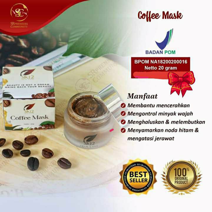 Tempo hari ada yang nanya lulur scrub cream kopi SR12 itu bisa untuk wajah nggak ?  Nggak bisa Bun. Lulur kopi SR12 hanya untuk badan, tangan dan kaki saja Bun..🥰Namun SR12 punya scrub coffee khusus untuk wajah, nama nya adalah🌸 COFFEE MASK PEELING 🌸ini adalah masker peeling wajah persembahan SR12 yang ampuh menghempaskan komedo , memudarkan flek hitam, mencerahkan wajah, melembutkan menghaluskan serta Mengatasi jerawat juga Lo....Masker kopi peeling ini merupakan produk eksfoliasi kulit juga Lo... mengangkat sel-sel kulit mati sehingga menstimulasi agar kulit mampu beregenerasi kembali sehingga tumbuh sel kulit baru maka wajahmu tampak cerah alami muda kembali...🥰💐Ready stok ya 🤩🤩🤩Buruan..Udah limit bingiit...WA/telegram👉0821-5799-8873AGEN RESMI SR12 HERBAL SKINCARE BALIKPAPAN KAL-TIMshopee.co.id/agenresmisr12Atautokopedia.com/sr12balikpapan