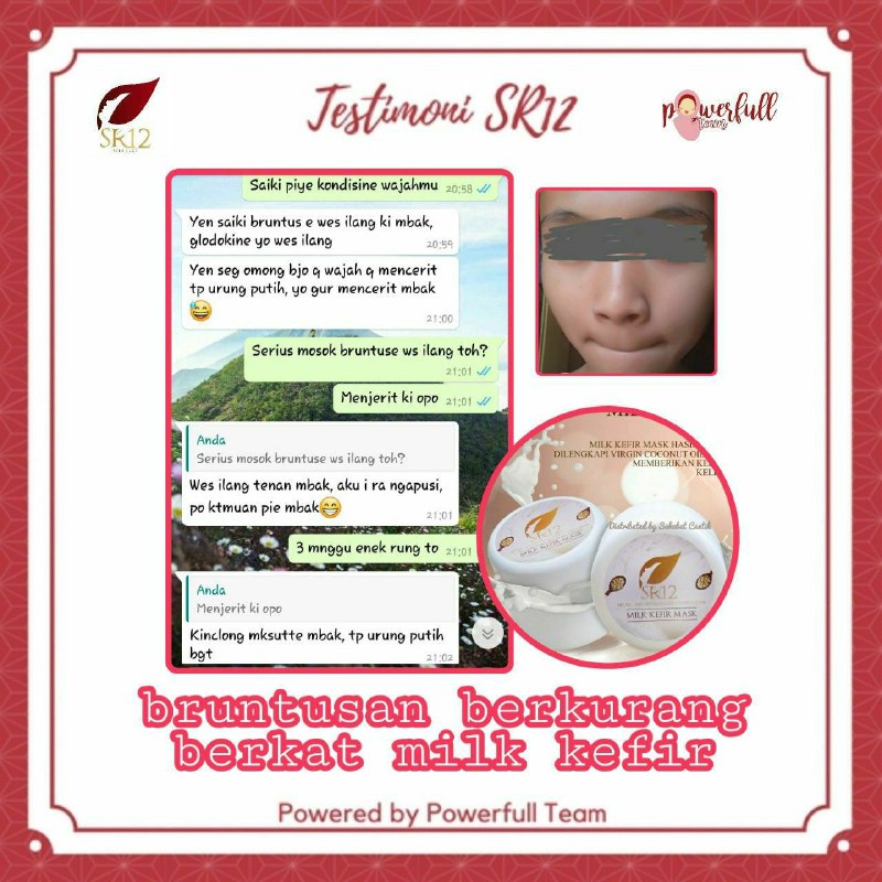 👆Wajah tampak cerah alami, halus mulus dengan rutin pakai 