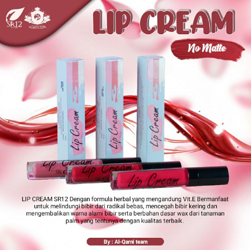 🌴Varian Lip Cream ( Non Matte)🌴           Kurang tahan lama dibandingkan yg matte. Bisa menggunakan Lip care SR12 sebelum mengaplikasikan lip cream non matte ini  agar tahan lama.👄Lip cream 01 (Red)👄Lip cream 04 (pink Fanta)👄Lip cream 13 (nude)