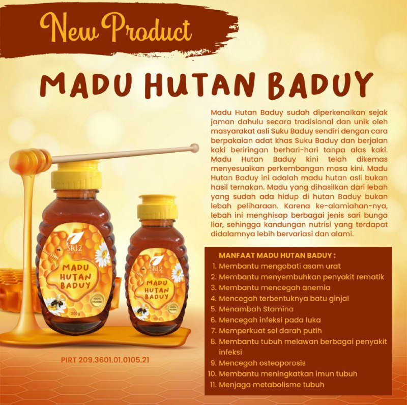 Madu banyak sekali manfaatnya untuk kesehatan ,terutama untuk memelihara daya tahan tubuh    -----Madu Hutan Baduy adalah 💥madu Asli dari Lebah Liar💥Bukan madu ternakSehingga menghasilkan madu Asli yang lebih berkualitas di banding madu yang lain....lebah liar ini menghisap nextar (sari bunga) dari berbagai macam  Bunga Liar sehingga kandungan nutrisinya juga lebih bervariasi dan Alami🤩🤩🤩👍👍👍👍👍👍Wa/telegram 👉 0821-5799-8873AGEN RESMI SR12 HERBAL SKINCARE BALIKPAPAN