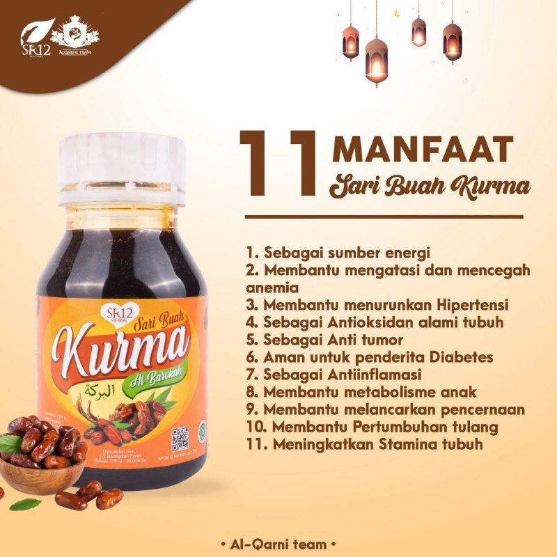 *SARI KURMA SR12* Netto : 350 gramHarga : 60 ribuSari Kurma SR12 telah hadir ditengah kita.Pure Kurma Arab pilihan dengan kualitas premium, tanpa gula pasir atau pemanis buatan lainnya. *Saran penyajian :* Campurkan sari kurma SR12 dengan susu Gomilku SR12, Cocok sekali untuk stamina apalagi disaat pandemi sekarang ini. Bisa juga diminum langsung.Sudah READY STOCK ya🤩🤩🤩GerceeepWA/Telegram👉0821-5799-8873AGEN RESMI SR12 HERBAL SKINCARE BALIKPAPANmampir yuks 👇shopee*co*id/agenresmisr12Atautokopedia*com/sr12balikpapan_________Untuk masuk link toko⤴️ (*) ganti (.)Bisa pakai voucher free ongkir dan bisa COD Lo...dan dapatkan promo menarik lainnya. Gerceeeeep🎉*SARI KURMA SR12* Netto : 350 gramHarga : 60 ribuSari Kurma SR12 telah hadir ditengah kita.Pure Kurma Arab pilihan dengan kualitas premium, tanpa gula pasir atau pemanis buatan lainnya. *Saran penyajian :* Campurkan sari kurma SR12 dengan susu Gomilku SR12, Cocok sekali untuk stamina apalagi disaat pandemi sekarang ini. Bisa juga diminum langsung.Sudah READY STOCK ya🤩🤩🤩GerceeepWA/Telegram👉0821-5799-8873AGEN RESMI SR12 HERBAL SKINCARE BALIKPAPANmampir yuks 👇shopee*co*id/agenresmisr12Atautokopedia*com/sr12balikpapan_________Untuk masuk link toko⤴️ (*) ganti (.)Bisa pakai voucher free ongkir dan bisa COD Lo...dan dapatkan promo menarik lainnya. Gerceeeeep🎉