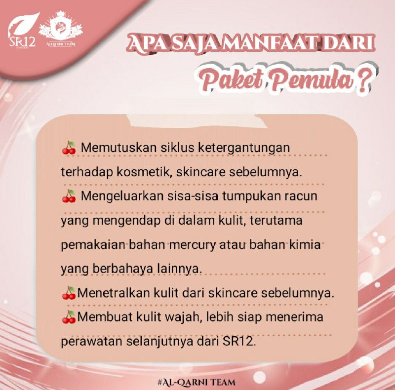 Ada yg mengeluh saat di anjurkan paket pemula dulu sebelum penggunaan cream pencerah dan serum pencerah Mereka bilang ribetSimak dulu manfaat paket pemula biar ngerti,kenapa kami selalu menganjurkan untuk memakai nya sebelum pakai cream pencerah SR12   dan serum pencerah SR12 👆👆👆,  karena kami tidak asal jual dan tidak asal laku saja.., karena kami peduli dan kami ingin menebar manfaat , memutus siklus ketergantungan terhadap pemutih instan yang berbahaya,Mengembalikan kecantikan alami kulit anda.Order/konsultasi (free): Wa/telegram 👉 0821-5799-8873Agen  Resmi SR12 Herbal Skin care Balikpapan, Kal-TimAda yg mengeluh saat di anjurkan paket pemula dulu sebelum penggunaan cream pencerah dan serum pencerah Mereka bilang ribetSimak dulu manfaat paket pemula biar ngerti,kenapa kami selalu menganjurkan untuk memakai nya sebelum pakai cream pencerah SR12   dan serum pencerah SR12 👆👆👆,  karena kami tidak asal jual dan tidak asal laku saja.., karena kami peduli dan kami ingin menebar manfaat , memutus siklus ketergantungan terhadap pemutih instan yang berbahaya,Mengembalikan kecantikan alami kulit anda.Order/konsultasi (free): Wa/telegram 👉 0821-5799-8873Agen  Resmi SR12 Herbal Skin care Balikpapan, Kal-Tim