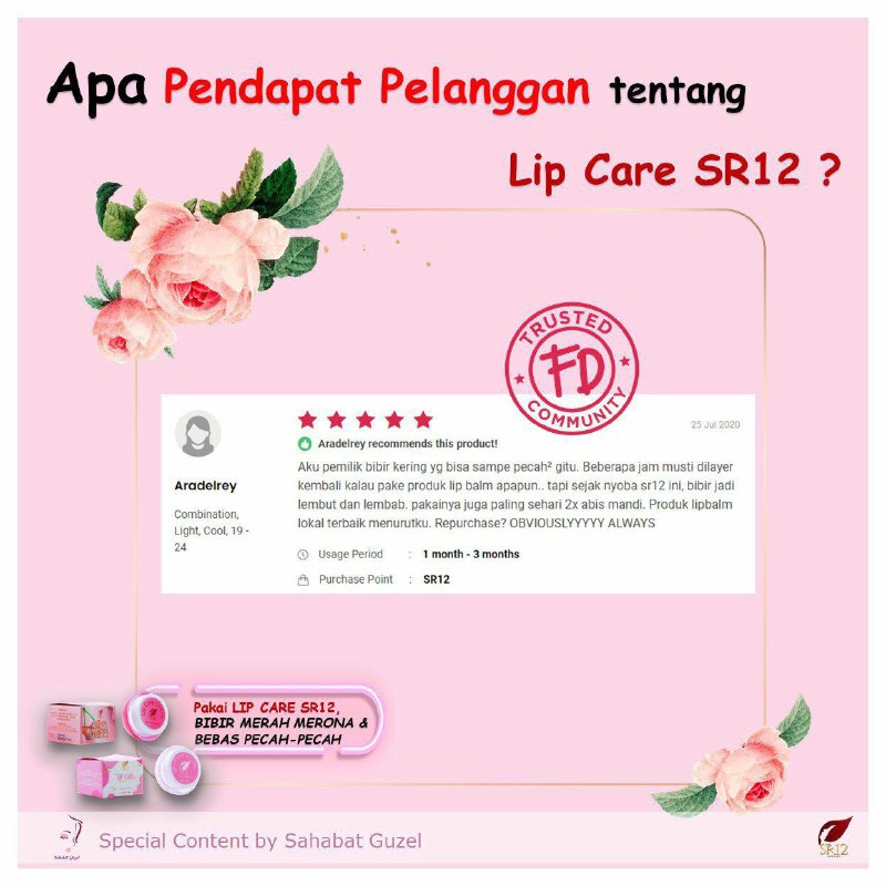 Lip Care SR12 si kecil mungil vitamin bibir yang sedang booming ini makin merajai dunia perbibiran 🤭🤩,Bagaimana tidak? Dengan hrga yg di bandrol cukup terjangkau,  kamu di suguhkan seabrek manfaat dg kualitas terbaik. .Bibir hitam jadi cerahBibir retak2 jadi lembut mulus kembaliBibir kering jadi lembabBikin bibirmu merona2 alami, ranum menul2Bikin senyum manis selalu menghiasi wajahmuMantaaap Betullllll😃👍👍👍Ready ya:👄Lip care cherry (berwarna)👄Lip care Natural (tidak tampak berwarna,  jika diperlukan bagi pria bisa pilih varian ini ya.Wa/telegram 👉0821-5799-8873AGEN RESMI SR12 HERBAL SKINCARE BALIKPAPAN, KAL-TIM Atau silahkan kunjungi dan belanja di toko online kami di 👇tokopedia.com/sr12balikpapanAtaushopee.co.id/agenresmisr12Lip Care SR12 si kecil mungil vitamin bibir yang sedang booming ini makin merajai dunia perbibiran 🤭🤩,Bagaimana tidak? Dengan hrga yg di bandrol cukup terjangkau,  kamu di suguhkan seabrek manfaat dg kualitas terbaik. .Bibir hitam jadi cerahBibir retak2 jadi lembut mulus kembaliBibir kering jadi lembabBikin bibirmu merona2 alami, ranum menul2Bikin senyum manis selalu menghiasi wajahmuMantaaap Betullllll😃👍👍👍Ready ya:👄Lip care cherry (berwarna)👄Lip care Natural (tidak tampak berwarna,  jika diperlukan bagi pria bisa pilih varian ini ya.Wa/telegram 👉0821-5799-8873AGEN RESMI SR12 HERBAL SKINCARE BALIKPAPAN, KAL-TIM Atau silahkan kunjungi dan belanja di toko online kami di 👇tokopedia.com/sr12balikpapanAtaushopee.co.id/agenresmisr12