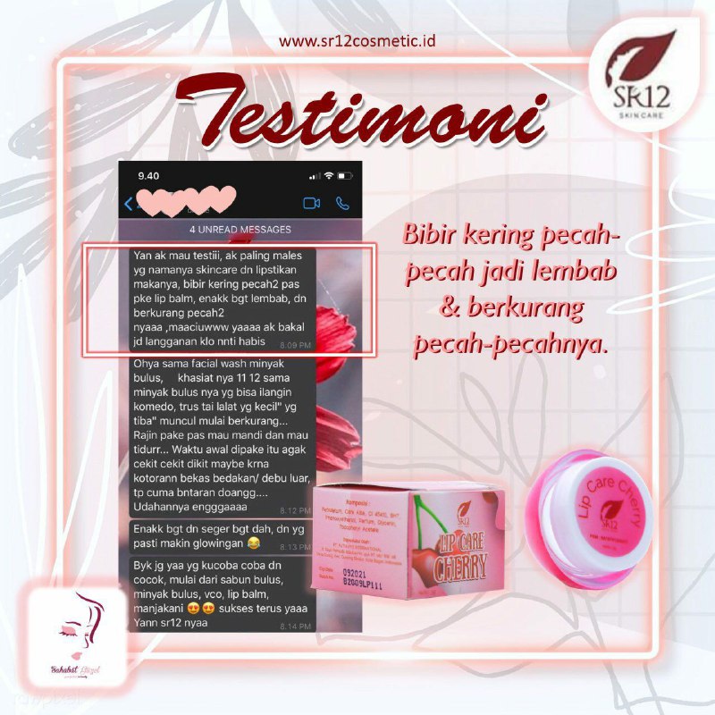 #lipcare #testimoni Hubungi kami AGEN RESMI  SR12  BALIKPAPAN 0821-5799-8873