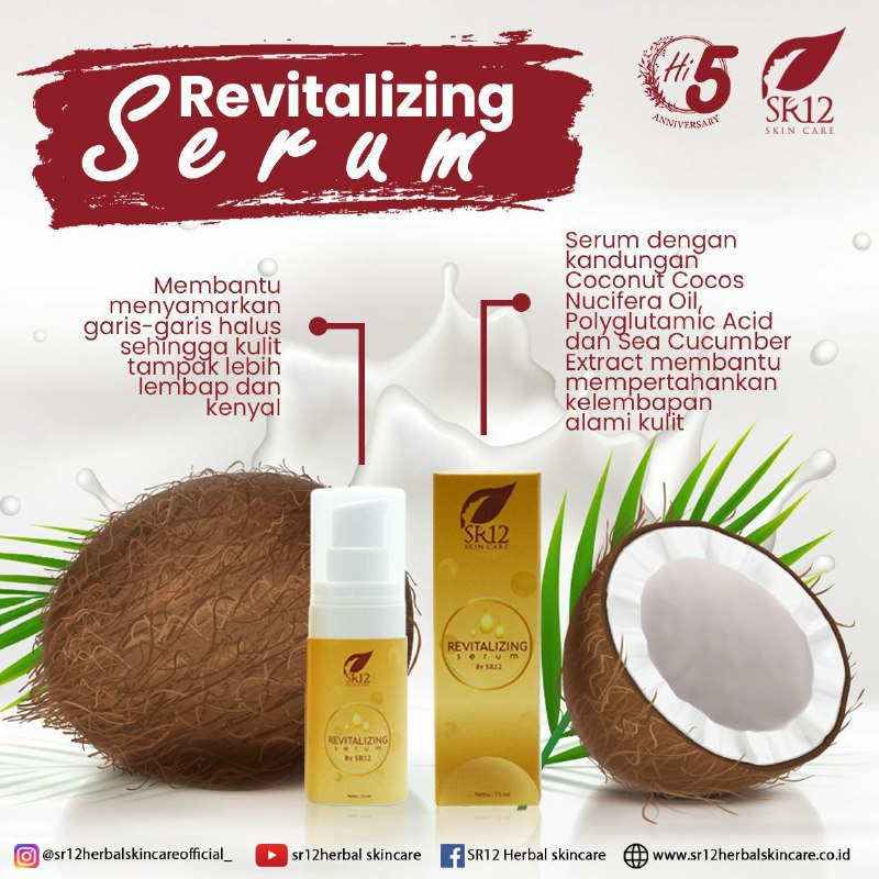 🌴Revitalizing Serum🌴Revitalizing Serum membantu mulusin wajah yg berlubang2 alias bopeng/scarSerum ini asli herbal alami ya, terbuat dari VCO, teripang Laut dan lain-lain, serum ini juga membuat kulit mu cerah, kenyal, lembab dan menyamarkan kerutan2 sehingga tampak muda  kembali😉🤩Yok dipinang yokReady ya 🤩Wa/telegram 👉0821-5799-8873AGEN RESMI SR12 HERBAL SKINCARE BALIKPAPAN, KAL-TIMIntips shopeeku yuks👇shopee.co.id/agenresmisr12Atau tokpedku 👇tokopedia.com/sr12balikpapan🌴Revitalizing Serum🌴Revitalizing Serum membantu mulusin wajah yg berlubang2 alias bopeng/scarSerum ini asli herbal alami ya, terbuat dari VCO, teripang Laut dan lain-lain, serum ini juga membuat kulit mu cerah, kenyal, lembab dan menyamarkan kerutan2 sehingga tampak muda  kembali😉🤩Yok dipinang yokReady ya 🤩Wa/telegram 👉0821-5799-8873AGEN RESMI SR12 HERBAL SKINCARE BALIKPAPAN, KAL-TIMIntips shopeeku yuks👇shopee.co.id/agenresmisr12Atau tokpedku 👇tokopedia.com/sr12balikpapan