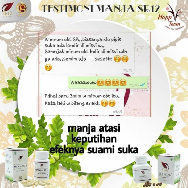 KEPUTIHAN ada yang normal dan ada juga yang tidak normal.  Yang tidak normal itu ciri-cirinya antara lain :✅Jumlah keputihan yang keluar lebih banyak.✅Warnanya berbeda dari biasa, misalnya kekuningan, hijau, coklat, atau keabu-abuan.✅Cairan keputihan berbau tidak sedap. Disertai gejala lain, seperti gatal dan iritasi pada vagina.Jika ini terjadi pada anda, jangan di biarkan dan dianggap remeh, Sebelum merambat kebagian lain dari organ kewanitaan anda, bisa berakibat fatal, bahkan ada yg sampai menganggu sistem reproduksi anda serta mengganggu  keharmonisan hubungan suami istri.segera atasi dengan MANJAKANI SR12.Manjakani SR12 ini 100% HERBAL alami yang diambil dari manjakani asli ACEH, sudah banyak yg buktikan khasiat dan keampuhan dari si manja ini. MaasyaAllah...Yuk tunggu apalagi..segera di miliki dan konsumsi rutin ya.Ready: 🌿🌷Manja butir dan,🌿🌷Manja KapsulWa/telegram 👉0821-5799-8873AGEN RESMI SR12 HERBAL SKINCARE BALIKPAPAN, KAL-TIMKEPUTIHAN ada yang normal dan ada juga yang tidak normal.  Yang tidak normal itu ciri-cirinya antara lain :✅Jumlah keputihan yang keluar lebih banyak.✅Warnanya berbeda dari biasa, misalnya kekuningan, hijau, coklat, atau keabu-abuan.✅Cairan keputihan berbau tidak sedap. Disertai gejala lain, seperti gatal dan iritasi pada vagina.Jika ini terjadi pada anda, jangan di biarkan dan dianggap remeh, Sebelum merambat kebagian lain dari organ kewanitaan anda, bisa berakibat fatal, bahkan ada yg sampai menganggu sistem reproduksi anda serta mengganggu  keharmonisan hubungan suami istri.segera atasi dengan MANJAKANI SR12.Manjakani SR12 ini 100% HERBAL alami yang diambil dari manjakani asli ACEH, sudah banyak yg buktikan khasiat dan keampuhan dari si manja ini. MaasyaAllah...Yuk tunggu apalagi..segera di miliki dan konsumsi rutin ya.Ready: 🌿🌷Manja butir dan,🌿🌷Manja KapsulWa/telegram 👉0821-5799-8873AGEN RESMI SR12 HERBAL SKINCARE BALIKPAPAN, KAL-TIM