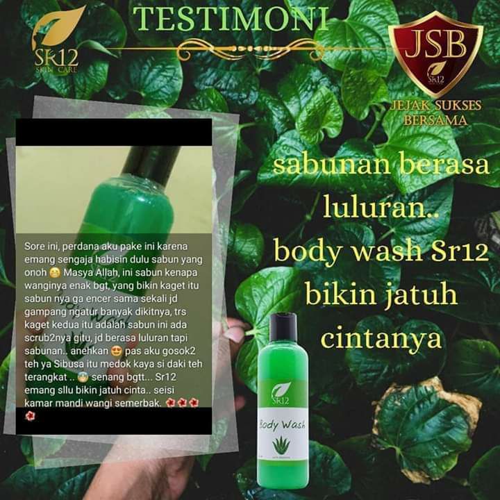 Sudah sore💧💧💦💦yang belum mandi,...... Segerrr mandi segeeerrr yuk...pakai Body wash Aloe Vera dari SR12 Kalau yang ini jangan di tanyakan lagi...kulit emang benar2 cerah alami, waktu kupertama kali pakai aja...udah terasa dan terlihat cerahnya di 1 minggu pemakaian, masing2 orang berbeda reaksinya ya...ada yang 3 hari sudah terlihat perubahannya bahkan ada dua minggu hingga 1 bulan...karena jenis kulit kita berbeda..tul nggak...???🤗🤩Aromanya khas, wangi nya lembut tidak menyengat, nggak ngebosenin, serasa SPA di salon-salon mewah 🌷🌷🌷🌹🌹🌹 Bikin kulit jadi lembut, kencang, jerawat punggung minggaaat... makin cerah semriwinggg....🥰🤩Ready stock:  kemasan baru (tutup nya model pump)Kemasan tubeWA/telegram 👉0821-5799-8873AGEN RESMI SR12 HERBAL SKINCARE,  BALIKPAPAN,  KAL-TIMAtau Silahkan kunjungi dan belanja di toko online kami di:tokopedia.com/sr12balikpapan Ataushopee.co.id/agenresmisr12Sudah sore💧💧💦💦yang belum mandi,...... Segerrr mandi segeeerrr yuk...pakai Body wash Aloe Vera dari SR12 Kalau yang ini jangan di tanyakan lagi...kulit emang benar2 cerah alami, waktu kupertama kali pakai aja...udah terasa dan terlihat cerahnya di 1 minggu pemakaian, masing2 orang berbeda reaksinya ya...ada yang 3 hari sudah terlihat perubahannya bahkan ada dua minggu hingga 1 bulan...karena jenis kulit kita berbeda..tul nggak...???🤗🤩Aromanya khas, wangi nya lembut tidak menyengat, nggak ngebosenin, serasa SPA di salon-salon mewah 🌷🌷🌷🌹🌹🌹 Bikin kulit jadi lembut, kencang, jerawat punggung minggaaat... makin cerah semriwinggg....🥰🤩Ready stock:  kemasan baru (tutup nya model pump)Kemasan tubeWA/telegram 👉0821-5799-8873AGEN RESMI SR12 HERBAL SKINCARE,  BALIKPAPAN,  KAL-TIMAtau Silahkan kunjungi dan belanja di toko online kami di:tokopedia.com/sr12balikpapan Ataushopee.co.id/agenresmisr12