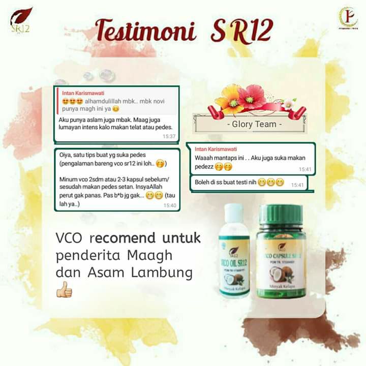Assalamu'alaykum dear🌿🌸Salam Sehat, kulit cerah alamiHari ini saya akan menyampaikan salah satu dari sekian banyak manfaat VCO SR12 ya, yaitu untuk MAGH dan masalah lambung lainnyaApakah ini beberapa masalah Anda?👉Asam lambung brlebih?👉Sering begah?👉Sakit magh akut sampai kehilangan keseimbangan ?👉Makan salah,nggak makan makin salah.👉 gak bisa makan pedes?Nggak enak buanget ya kan ?Tenang, atasi dg VCO SR12,  insyaallah Ampuh, banyak yang sudah membuktikan.Magh sembuh, kulit jadi mulus cerah Alami nggak perlu minum colagen lagi, badan segar dan sehat. Kenapa harus VCO SR12 ?Karena VCO SR12 adalah minyak kelapa murni yang di ekstrak dari daging kelapa segar grade A yg di proses dengan teknik COLD PRESS,tanpa pemanasan, baik itu pemanasan matahari maupun kompor, sehingga menghasilkan minyak kelapa murni dengan kualitas terbaik, bening  tidak keruh serta tidak tengik.Ready STOK melimpah🤩Yok segera di orderWa/telegram 👉0821-5799-8873AGEN RESMI SR12 HERBAL SKINCARE BALIKPAPAN, KAL-TIMAssalamu'alaykum dear🌿🌸Salam Sehat, kulit cerah alamiHari ini saya akan menyampaikan salah satu dari sekian banyak manfaat VCO SR12 ya, yaitu untuk MAGH dan masalah lambung lainnyaApakah ini beberapa masalah Anda?👉Asam lambung brlebih?👉Sering begah?👉Sakit magh akut sampai kehilangan keseimbangan ?👉Makan salah,nggak makan makin salah.👉 gak bisa makan pedes?Nggak enak buanget ya kan ?Tenang, atasi dg VCO SR12,  insyaallah Ampuh, banyak yang sudah membuktikan.Magh sembuh, kulit jadi mulus cerah Alami nggak perlu minum colagen lagi, badan segar dan sehat. Kenapa harus VCO SR12 ?Karena VCO SR12 adalah minyak kelapa murni yang di ekstrak dari daging kelapa segar grade A yg di proses dengan teknik COLD PRESS,tanpa pemanasan, baik itu pemanasan matahari maupun kompor, sehingga menghasilkan minyak kelapa murni dengan kualitas terbaik, bening  tidak keruh serta tidak tengik.Ready STOK melimpah🤩Yok segera di orderWa/telegram 👉0821-5799-8873AGEN RESMI SR12 HERBAL SKINCARE BALIKPAPAN, KAL-TIM