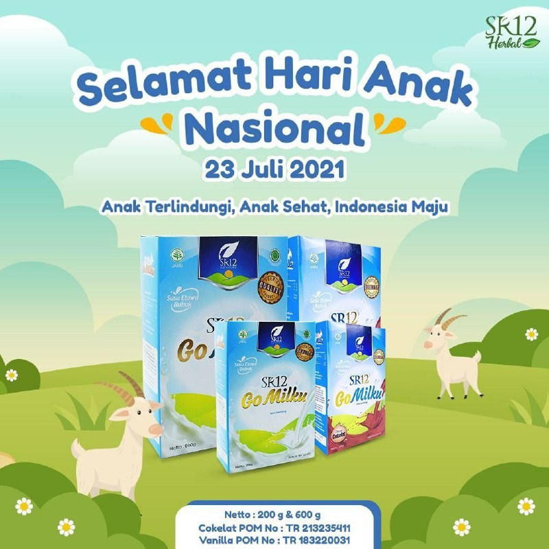 Selamat Hari Anak NasionalMari kita jaga dan lindungi anak kita di masa pandemi agar selalu sehat dan menjadi penerus untuk memajukan bangsa IndonesiaAnak terlindung, Anak sehat, Indonesia Maju💪🤩Ready stock semua varian rasa 🤩🥛 Putih🥛 CoklatLengkap semua ukuran : 200 gram dan 600 gramWA/telegram👉0821-5799-8873AGEN RESMI SR12 HERBAL SKINCARE BALIKPAPAN KAL-TIMMampir yuks👇shopee.co.id/agenresmisr12Atautokopedia.com/sr12balikpapan______Bisa pakai voucher free ongkir dan bisa COD juga lo...🎉🎉🎉Selamat Hari Anak NasionalMari kita jaga dan lindungi anak kita di masa pandemi agar selalu sehat dan menjadi penerus untuk memajukan bangsa IndonesiaAnak terlindung, Anak sehat, Indonesia Maju💪🤩Ready stock semua varian rasa 🤩🥛 Putih🥛 CoklatLengkap semua ukuran : 200 gram dan 600 gramWA/telegram👉0821-5799-8873AGEN RESMI SR12 HERBAL SKINCARE BALIKPAPAN KAL-TIMMampir yuks👇shopee.co.id/agenresmisr12Atautokopedia.com/sr12balikpapan______Bisa pakai voucher free ongkir dan bisa COD juga lo...🎉🎉🎉